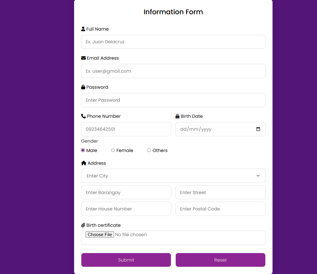 information-form